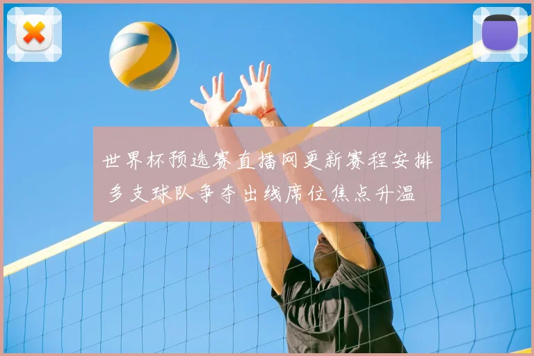 世界杯预选赛直播网更新赛程安排 多支球队争夺出线席位焦点升温